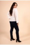 Blouse col V manches évasée