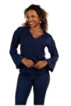 Blouse col V manches évasée