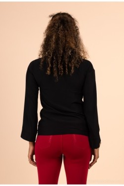Blouse col V manches évasée