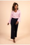 Blouse col V manches évasée