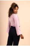 Blouse col V manches évasée