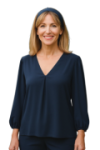 Blouse fluide manches  bouffantes