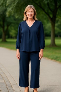 Blouse fluide manches  bouffantes