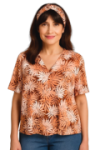 Top fluide imprimé motif feuille