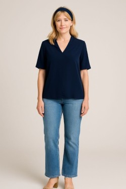 Top fluide couleur unie