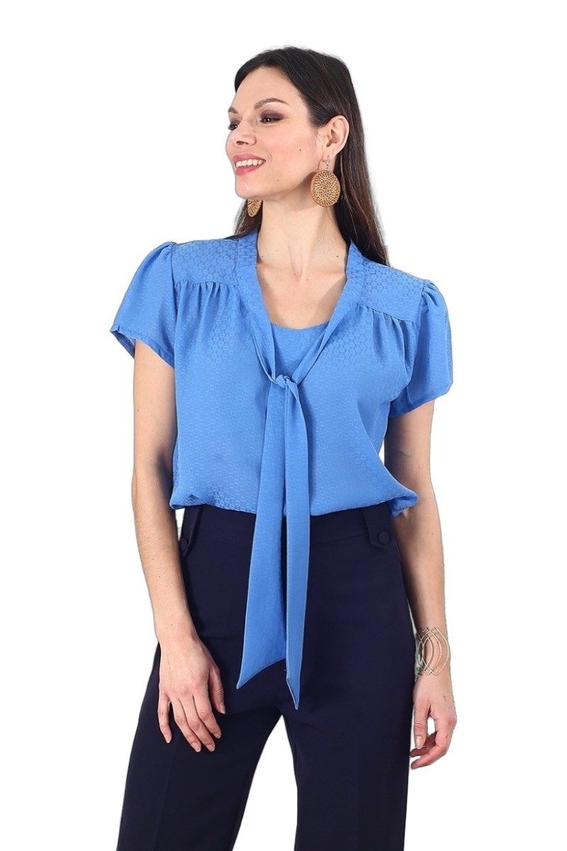 Chemise col foulard