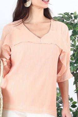 Blouse fluide à volants