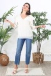 Blouse fluide à volants