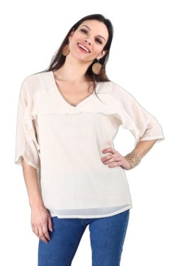 Blouse fluide à volants