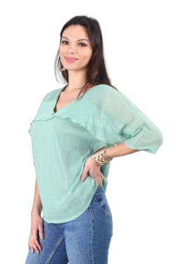 Blouse fluide à volants