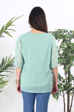Blouse fluide à volants
