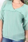 Blouse fluide à volants