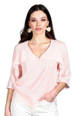Blouse fluide à volants
