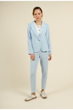 Veste tailleur légère en Crêpe avec épaulettes