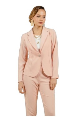 Veste tailleur légère en Crêpe avec épaulettes