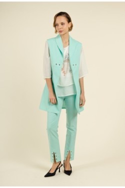 Veste longue sans manches