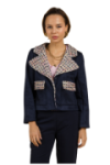 Veste en suédine et tweed