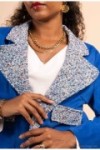 Veste en suédine et tweed