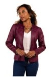 Veste Blouson Cintrée en Faux Cuir
