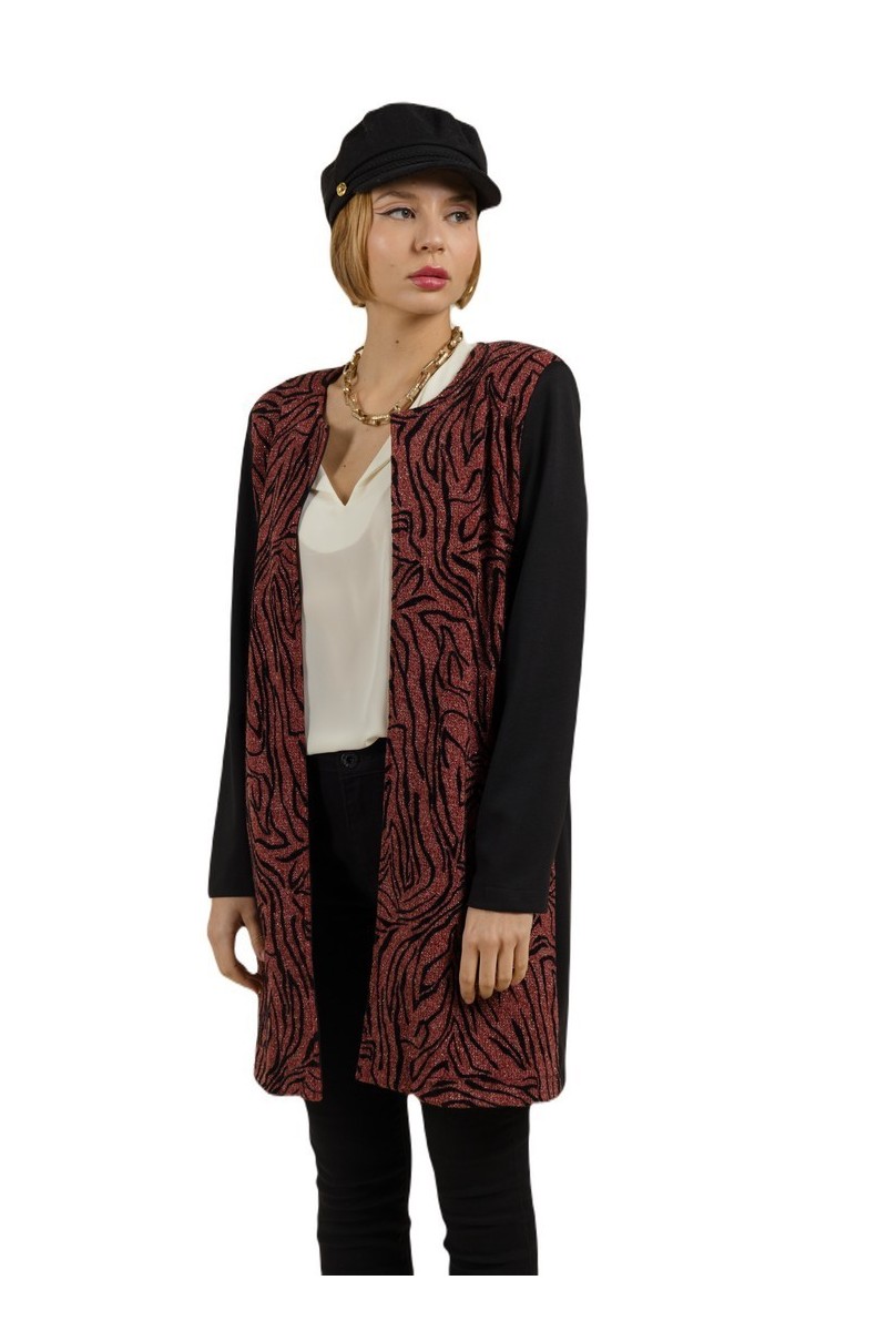 Veste longue en maille
