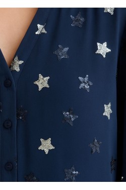 Chemise avec étoiles en sequins