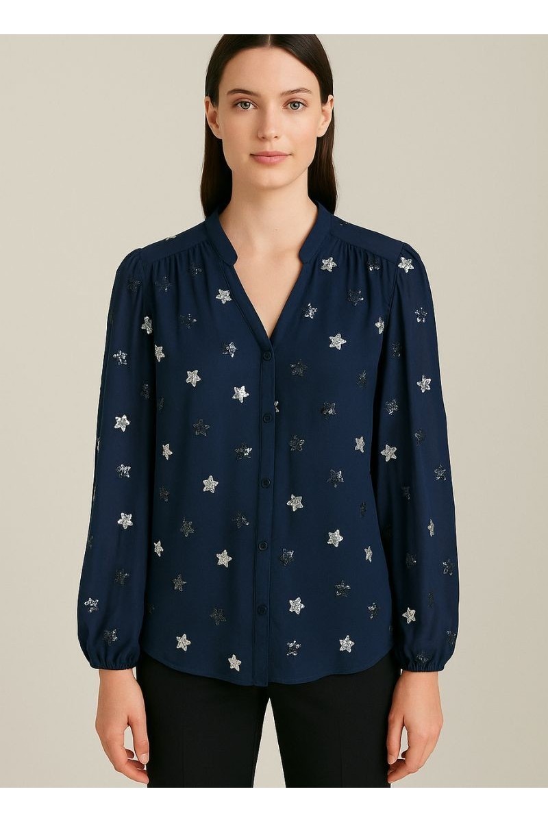 Chemise avec étoiles en sequins