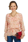 Blouse à imprimés floraux