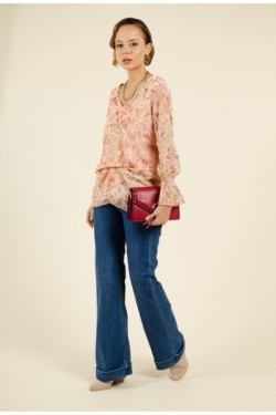 Blouse à imprimés floraux