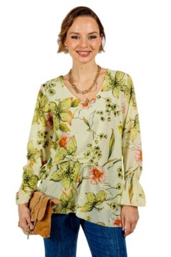 Blouse à imprimés floraux