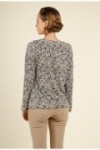 Top texturé col croisé avec lacets