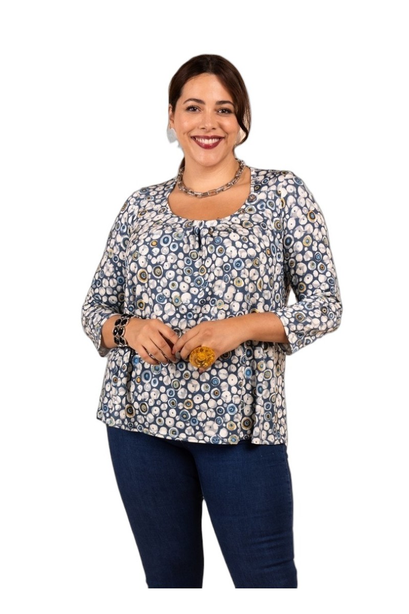 Blouse évasé à l'imprimé