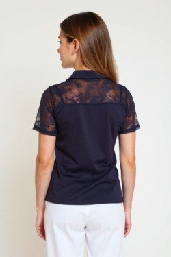 Polo à manches courtes avec dentelle