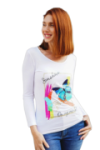 T-shirt manches longues motif papillon