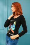 T-shirt manches longues motif papillon