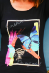 T-shirt manches longues motif papillon