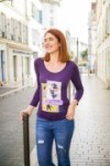 T-shirt manches longues motif artistique