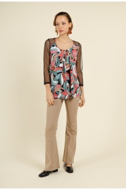 Top en manches transparentes