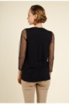 Top en manches transparentes