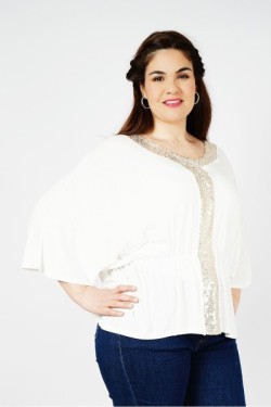 Blouse coupe chauve-souris