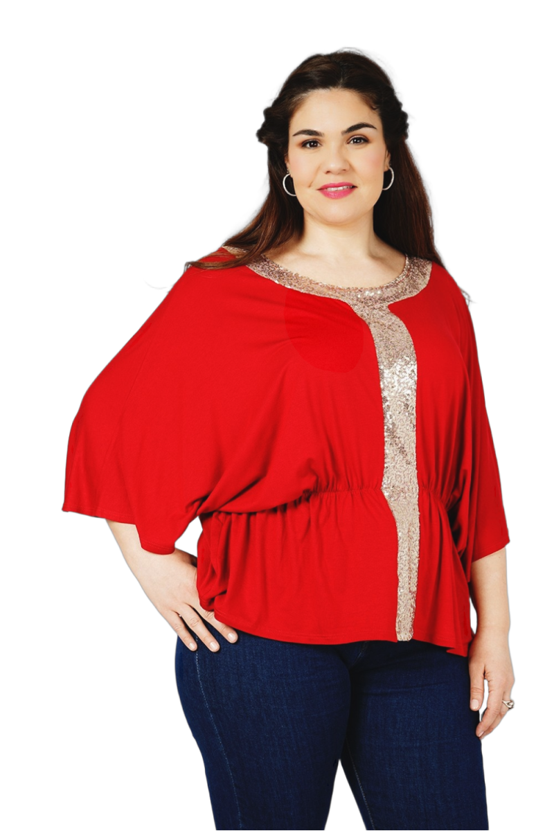 Blouse coupe chauve-souris