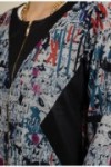 Gilet à l'impriée avec Empiècements en cuir