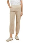 Pantalon en coton taille haute élastiquée