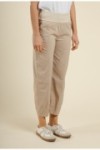 Pantalon en coton taille haute élastiquée