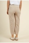 Pantalon en coton taille haute élastiquée