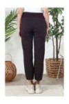 Pantalon en coton taille haute élastiquée