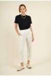 Pantalon en coton taille haute élastiquée