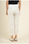 Pantalon en coton taille haute élastiquée