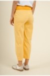 Pantalon en coton taille haute élastiquée