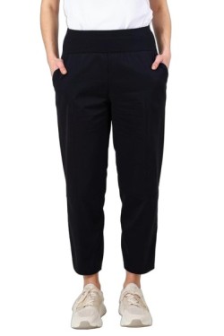 Pantalon en coton taille haute élastiquée