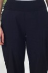 Pantalon en coton taille haute élastiquée